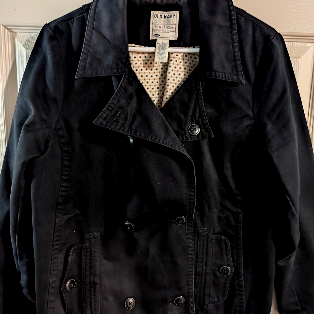 Old Navy Women's Black Pea Coat